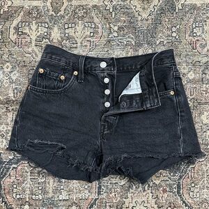 Levi’s 501 Original Black Denim Women's Shorts